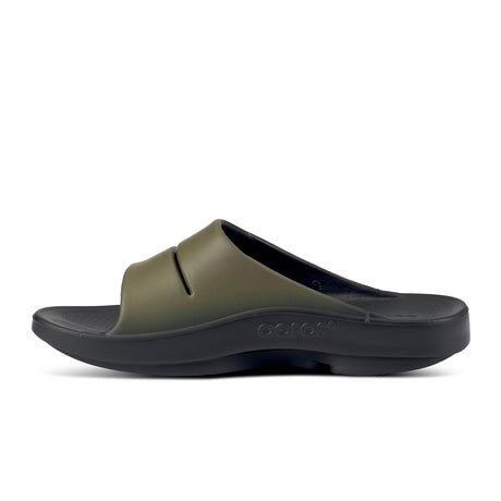 Oofos OOahh Sport Slide Sandal (Unisex) - Tactical Green Sandals - Slide - The Heel Shoe Fitters