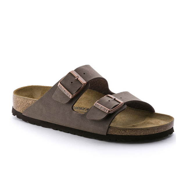 Birkenstock Arizona Narrow Slide Sandal (Unisex) - Mocha Birkibuc Sandals - Slide - The Heel Shoe Fitters