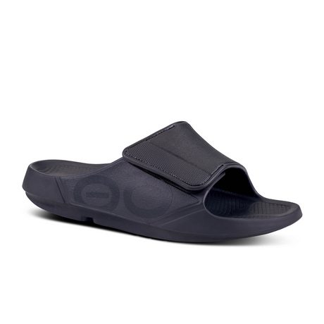 Oofos OOahh Sport Flex Slide (Unisex) - Black Matte Sandals - Slide - The Heel Shoe Fitters