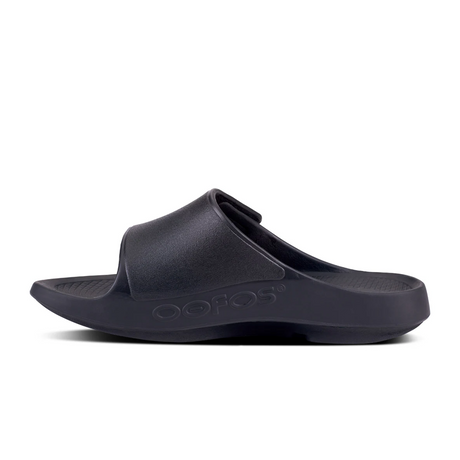 Oofos OOahh Sport Flex Slide Sandal (Unisex) - Black/Matte Black Sandal - Slide - The Heel Shoe Fitters