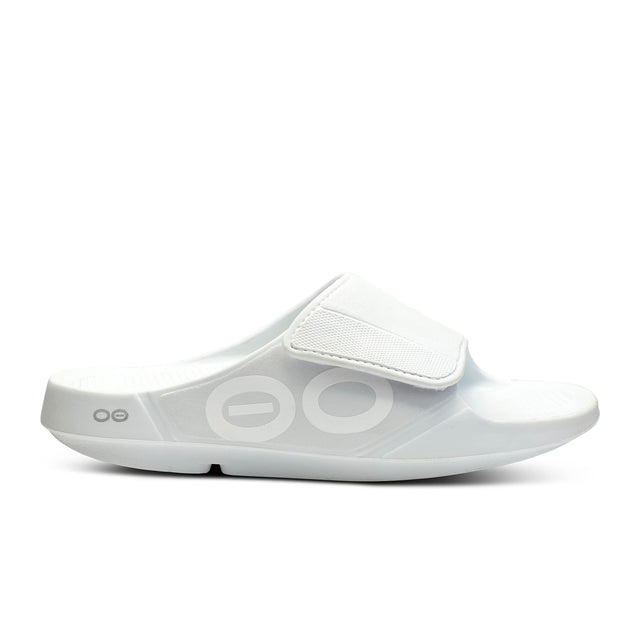 Oofos OOahh Sport Flex Slide Sandal (Unisex) - White Sandal - Slide - The Heel Shoe Fitters