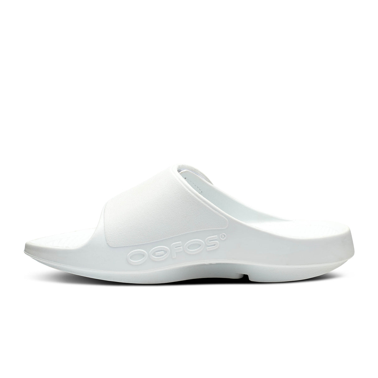 Oofos OOahh Sport Flex Slide Sandal (Unisex) - White Sandal - Slide - The Heel Shoe Fitters