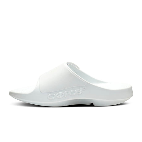 Oofos OOahh Sport Flex Slide Sandal (Unisex) - White Sandal - Slide - The Heel Shoe Fitters