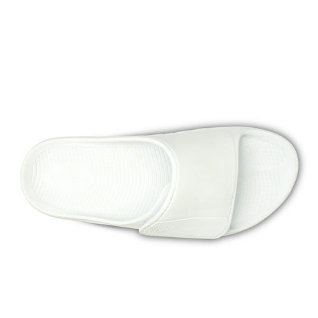 Oofos OOahh Sport Flex Slide Sandal (Unisex) - White Sandal - Slide - The Heel Shoe Fitters