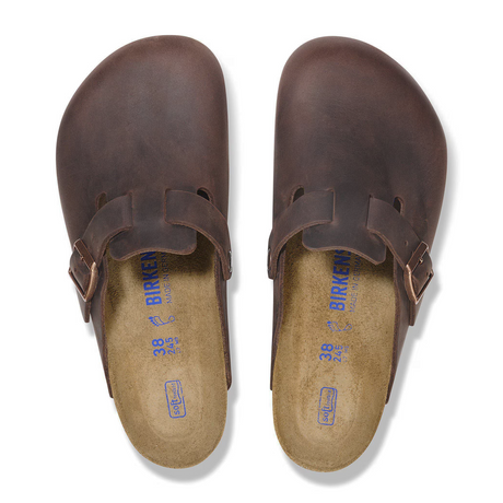 Birkenstock Boston Soft Footbed Clog (Unisex) - Habana Oiled Leather Dress-Casual - Clogs & Mules - The Heel Shoe Fitters