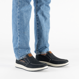 Rieker Reinhard 68 Slip On (Men) - Pazifik/Amaretto Dress-Casual - Slip On - The Heel Shoe Fitters