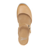 Dansko Tiffani Wedge Sandal (Women) - Tan Milled Burnished Sandals - Heel/Wedge - The Heel Shoe Fitters