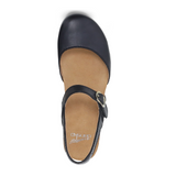 Dansko Tiffani Sandal (Women) - Black Milled Burnished Sandals - Heel/Wedge - The Heel Shoe Fitters
