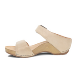 Dansko Tanya Wedge Sandal (Women) - Linen Milled Burnished Sandal - Heel/Wedge - The Heel Shoe Fitters