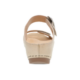 Dansko Tanya Wedge Sandal (Women) - Linen Milled Burnished Sandal - Heel/Wedge - The Heel Shoe Fitters