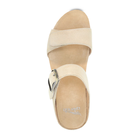 Dansko Tanya Wedge Sandal (Women) - Linen Milled Burnished Sandal - Heel/Wedge - The Heel Shoe Fitters