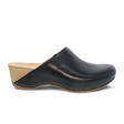 Dansko Talulah (Women) Black Milled Burnished Dress Casual - Clogs & Mules - The Heel Shoe Fitters