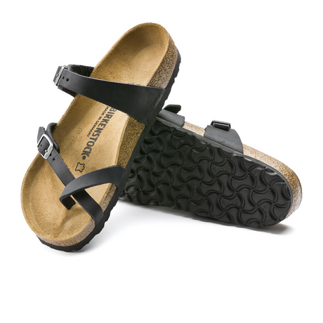 Birkenstock Mayari Sandal (Women) - Black Oiled Leather Sandals - Thong - The Heel Shoe Fitters