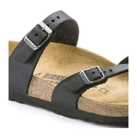 Birkenstock Mayari Sandal (Women) - Black Oiled Leather Sandals - Thong - The Heel Shoe Fitters