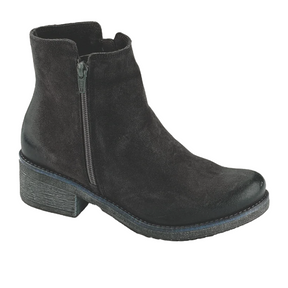 Naot Wander Zip Ankle Boot (Women) - Oily Midnight Suede Boots - Fashion - Ankle Boot - The Heel Shoe Fitters