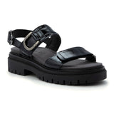 Naot Trinity Backstrap Sandal (Women) - Black Crinkle Patent Leather Sandal - Backstrap - The Heel Shoe Fitters