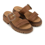 Naot Mulberry Slide Sandal (Women) - Latte Brown Leather Sandal - Slide - The Heel Shoe Fitters