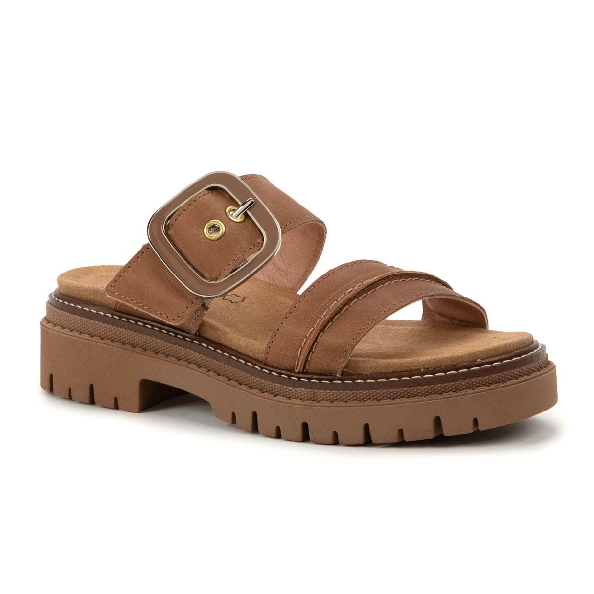 Naot Mulberry Slide Sandal (Women) - Latte Brown Leather Sandal - Slide - The Heel Shoe Fitters
