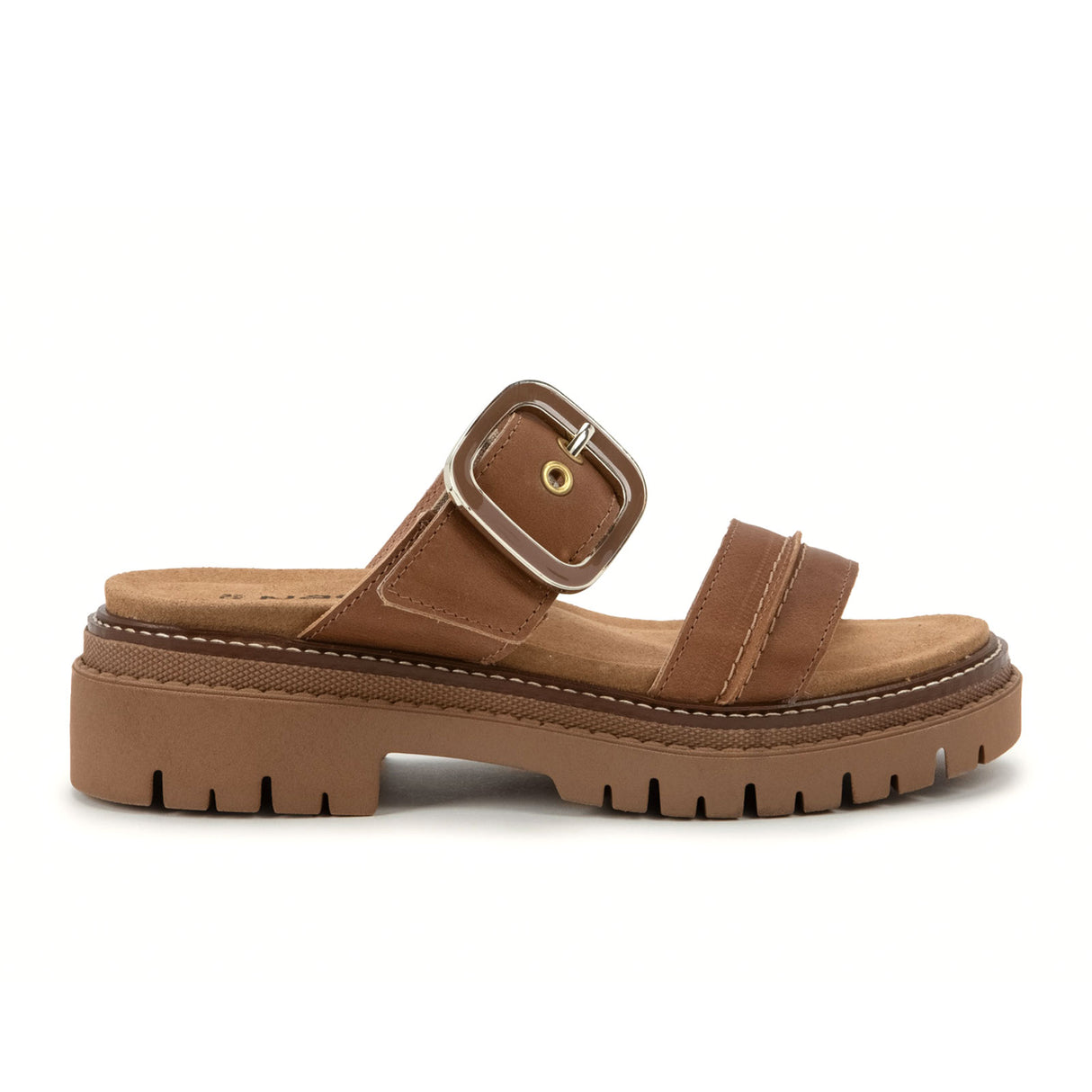 Naot Mulberry Slide Sandal (Women) - Latte Brown Leather Sandal - Slide - The Heel Shoe Fitters