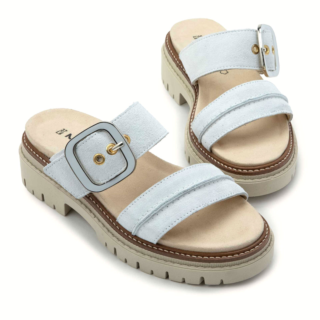 Naot Mulberry Slide Sandal (Women) - White Suede Sandal - Slide - The Heel Shoe Fitters