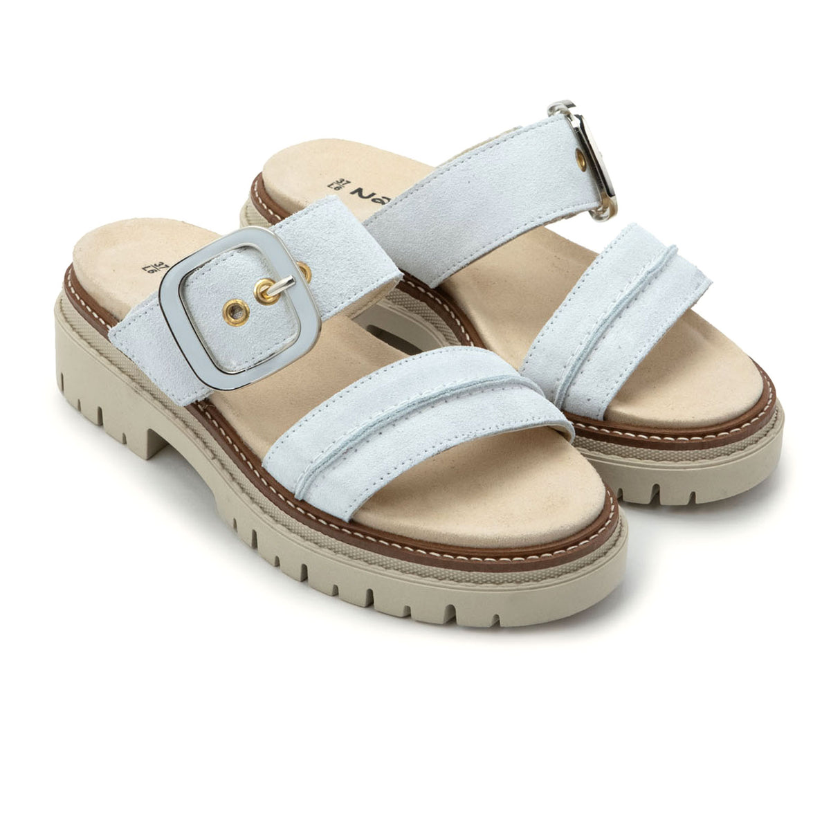 Naot Mulberry Slide Sandal (Women) - White Suede Sandal - Slide - The Heel Shoe Fitters
