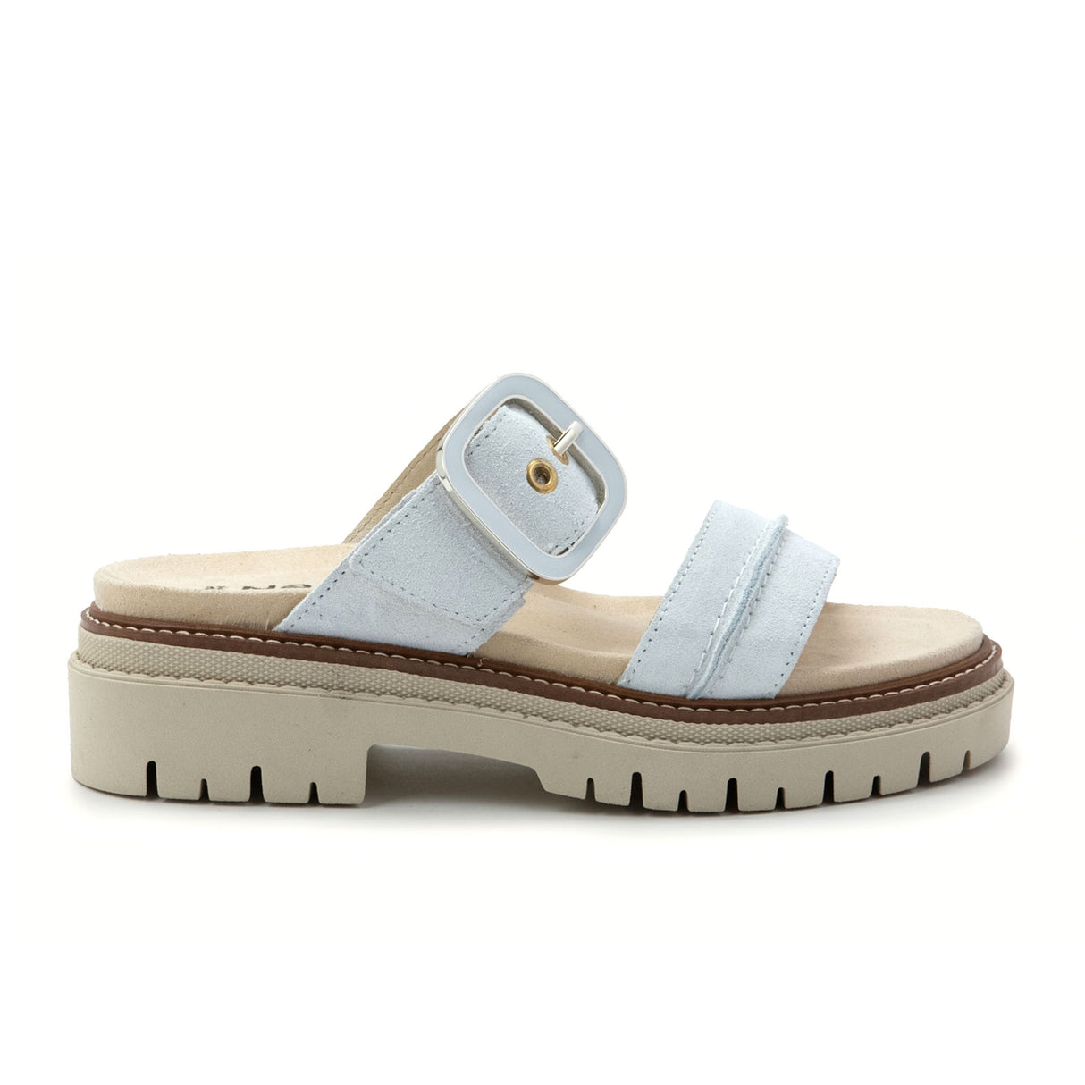 Naot Mulberry Slide Sandal (Women) - White Suede Sandal - Slide - The Heel Shoe Fitters