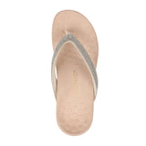 Vionic Dillon Shine (Women) - Cream Rhinestone Sandals - Thong - The Heel Shoe Fitters