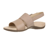 Vionic Morro (Women) - Taupe Leather Sandals - Backstrap - The Heel Shoe Fitters