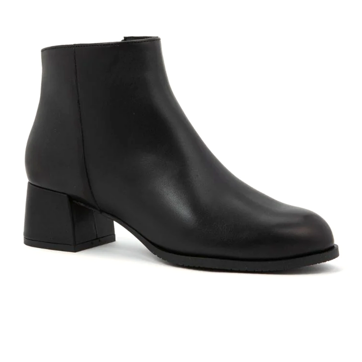 Naot Ballad Heeled Boot (Women) - Black Leather with Brushing