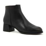 Naot Ballad Heeled Boot (Women) - Black Leather with Brushing