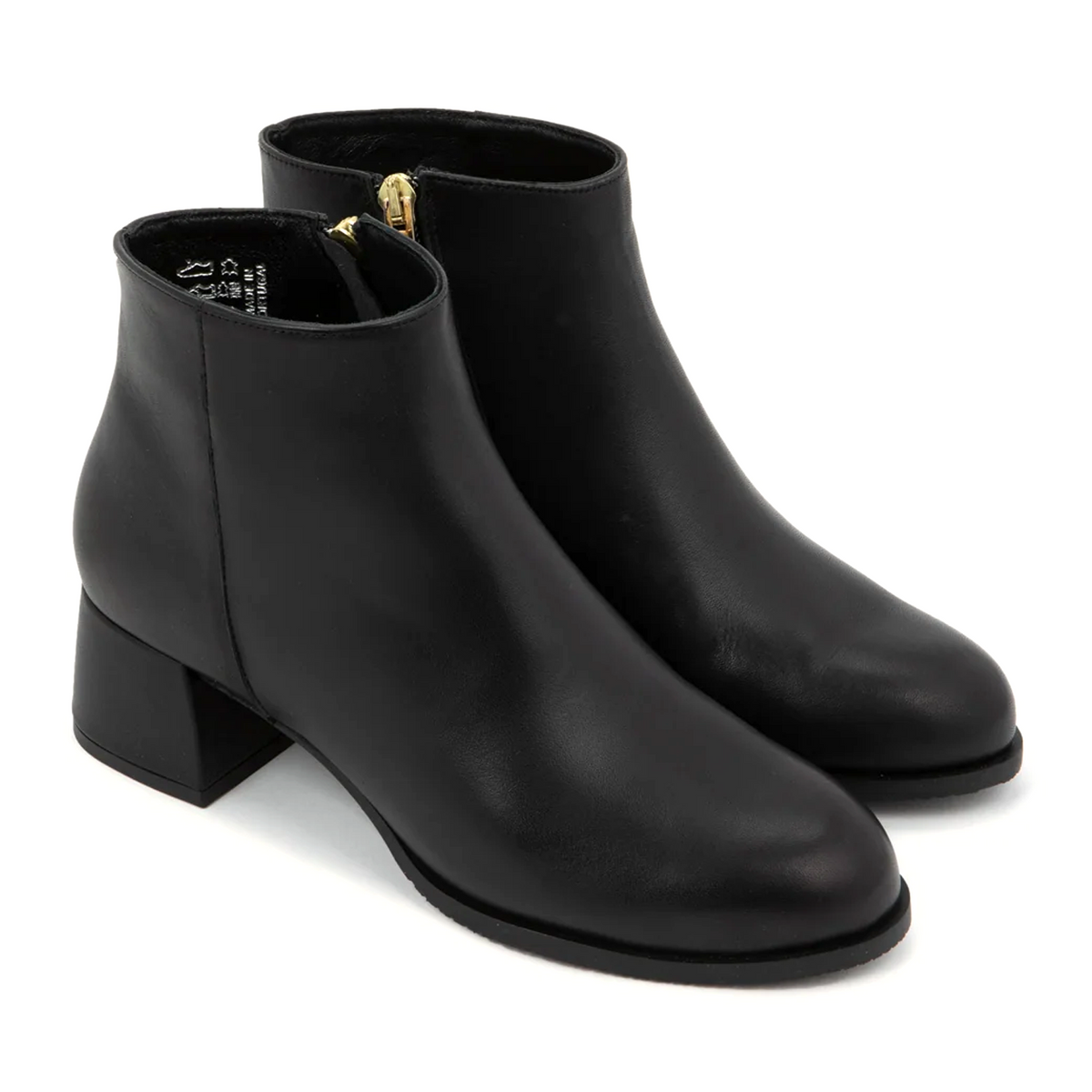Naot Ballad Heeled Boot (Women) - Black Leather with Brushing