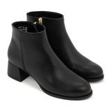 Naot Ballad Heeled Boot (Women) - Black Leather with Brushing