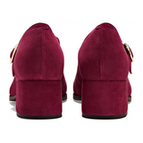 Naot Simile Mary Jane Heel (Women) - Port Suede Dress-Casual - Heels - The Heel Shoe Fitters