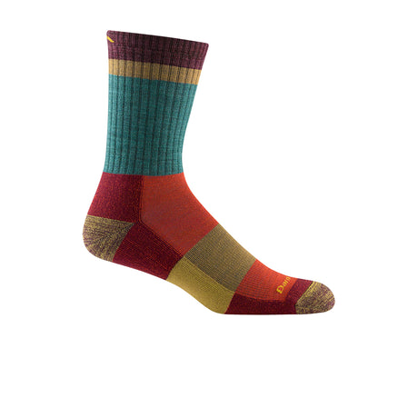 Darn Tough Heady Stripe Lightweight Micro Crew Sock with Cushion (Men) - Teal Accessories - Socks - Performance - The Heel Shoe Fitters