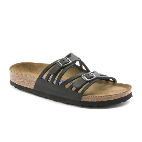 Birkenstock Granada Soft Footbed (Women) - Black Sandals - Slide - The Heel Shoe Fitters