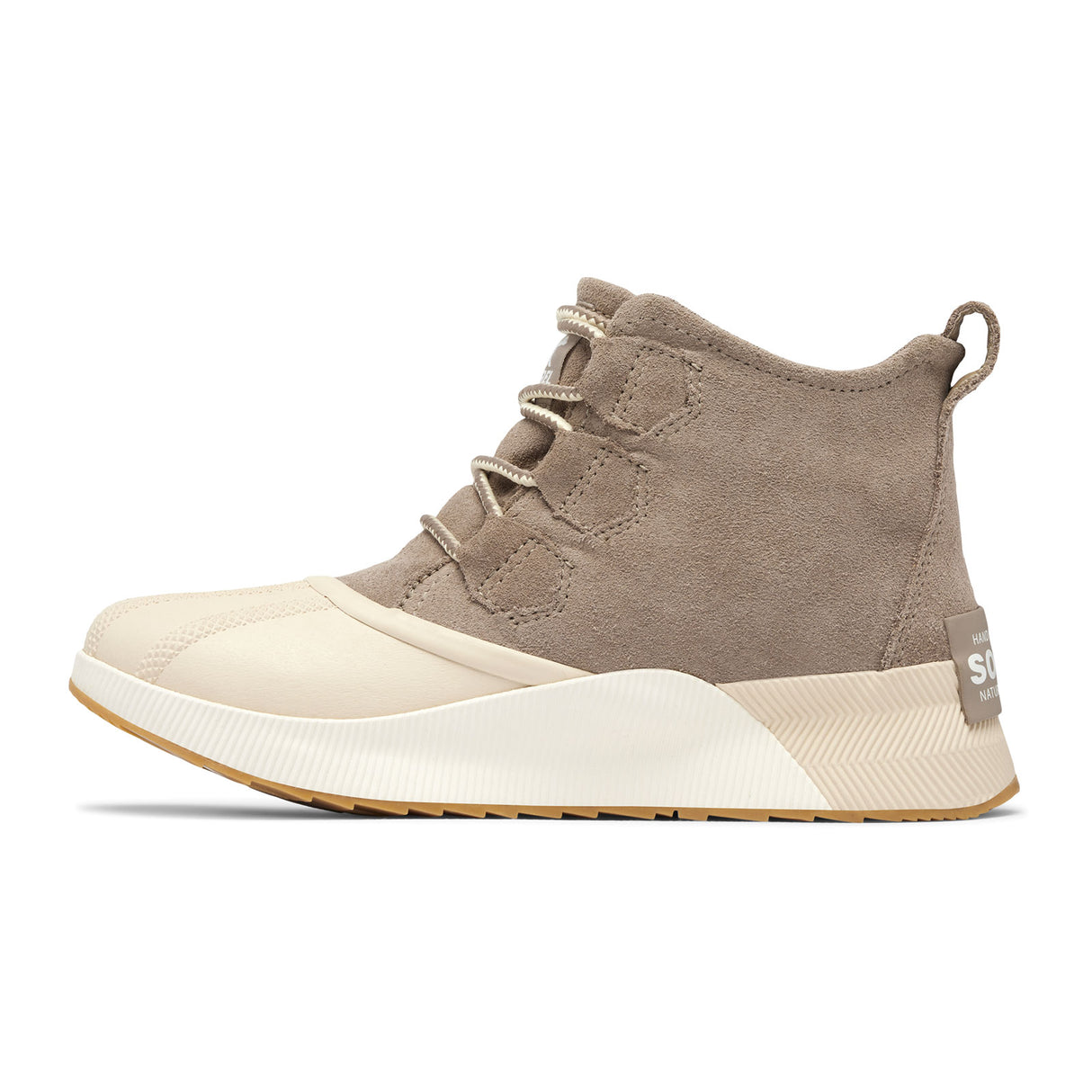 Sorel Out 'N About III Classic Waterproof Ankle Boot (Women) - Omega Taupe Leather/Bleached Ceramic Suede Boots - Winter - Low - The Heel Shoe Fitters