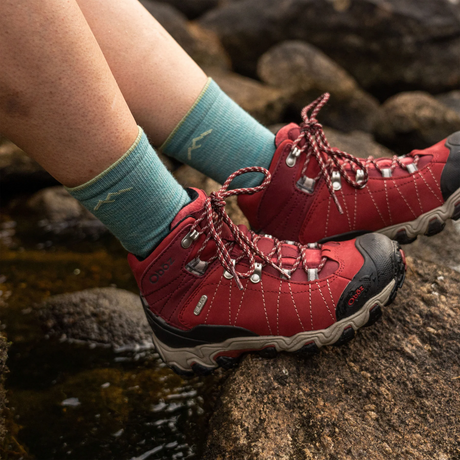 Darn Tough Light Hiker Micro Crew Lightweight with Cushion (Women) - Aqua Accessories - Socks - Performance - The Heel Shoe Fitters