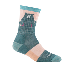Darn Tough Bear Town Lightweight Cushion Micro Crew Sock (Women) - Quartz Accessories - Socks - Performance - The Heel Shoe Fitters