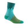 Darn Tough Treeline Midweight Micro Crew Sock with Cushion (Women) - Aqua Accessories - Socks - Performance - The Heel Shoe Fitters