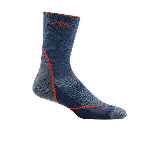 Darn Tough Light Hiker Lightweight Micro Crew Sock with Cushion (Men) - Denim Accessories - Socks - Performance - The Heel Shoe Fitters