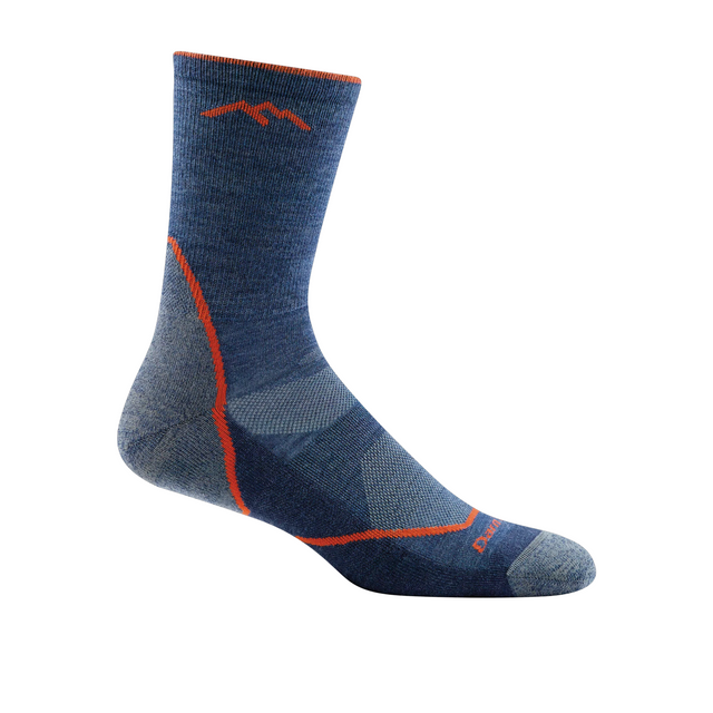 Darn Tough Light Hiker Lightweight Micro Crew Sock with Cushion (Men) - Denim Accessories - Socks - Performance - The Heel Shoe Fitters