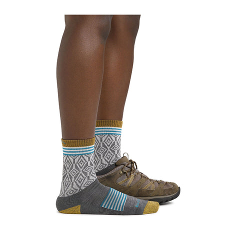 Darn Tough Sobo Lightweight Micro Crew Sock with Cushion (Women) - Gray Accessories - Socks - Performance - The Heel Shoe Fitters