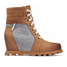 Sorel Joan of Arctic III Lexie Lace Wedge Ankle Boot (Women) - Taffy/Gum Boots - Fashion - Ankle Boot - The Heel Shoe Fitters