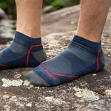 Darn Tough Light Hiker Lightweight No Show Sock with Cushion (Men) - Denim Accessories - Socks - Performance - The Heel Shoe Fitters