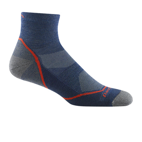 Darn Tough Light Hiker 1/4 Lightweight with Cushion (Men) - Denim Accessories - Socks - Performance - The Heel Shoe Fitters