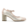 Dorking Rodin D9092 Heeled Mary Jane (Women) - Lamin Platino Dress-Casual - Heels - The Heel Shoe Fitters