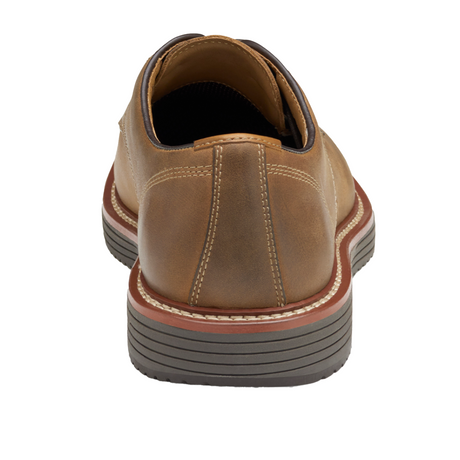 Johnston & Murphy Upton Plain Toe Oxford (Men) - Tan Oiled Full Grain Dress-Casual - Oxford - The Heel Shoe Fitters