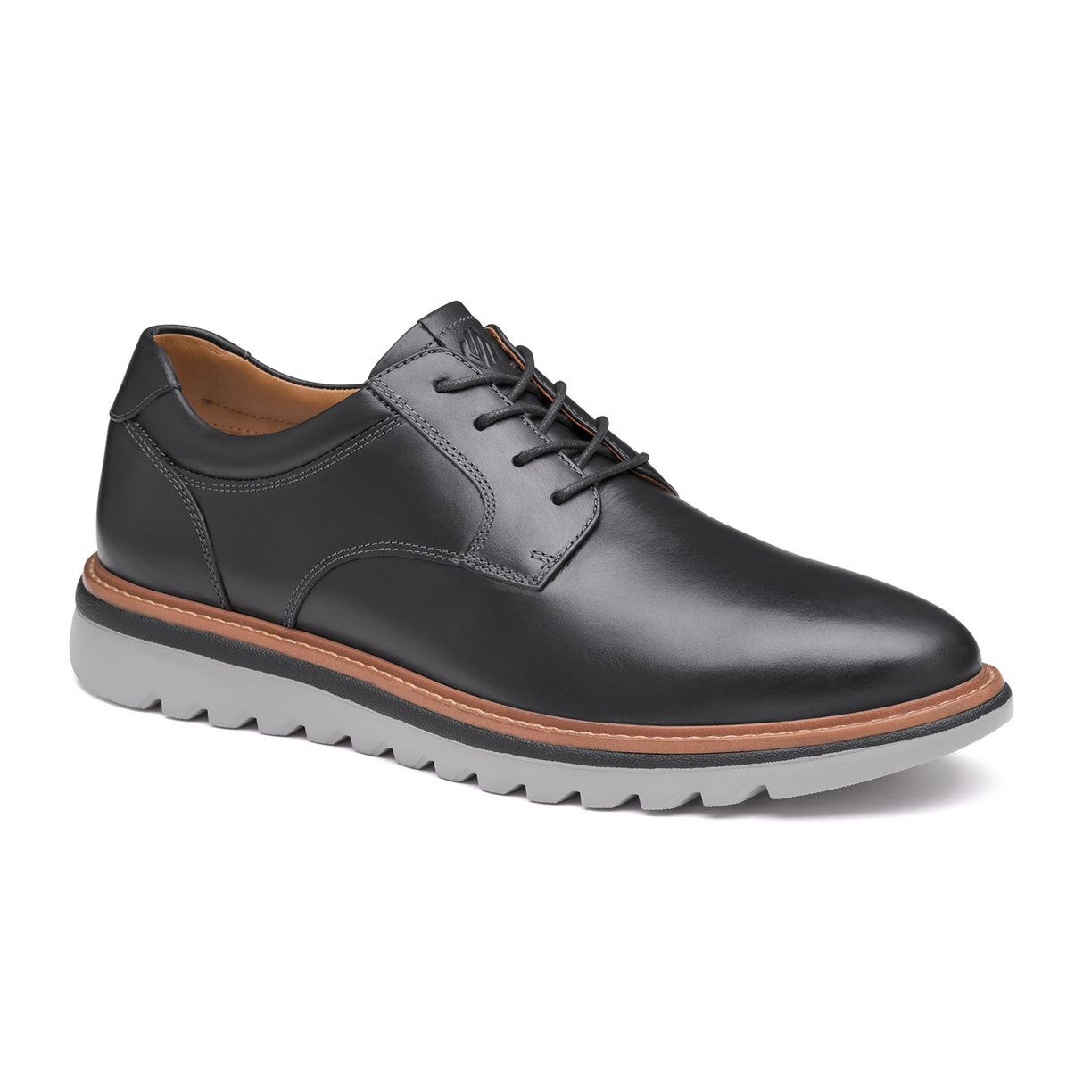 Johnston & Murphy Braydon Plain Toe Oxford (Men) - Black Full Grain Dress-Casual - Oxford - The Heel Shoe Fitters