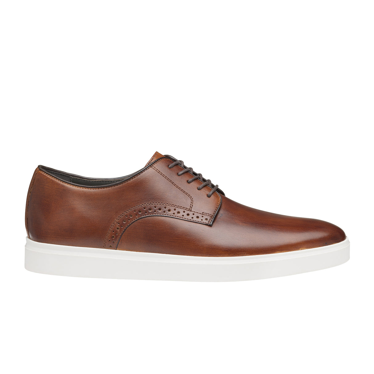 Johnston & Murphy Brody Plain Toe (Men) - Brown Hand-Stained Full Grain Dress-Casual - Oxford - The Heel Shoe Fitters