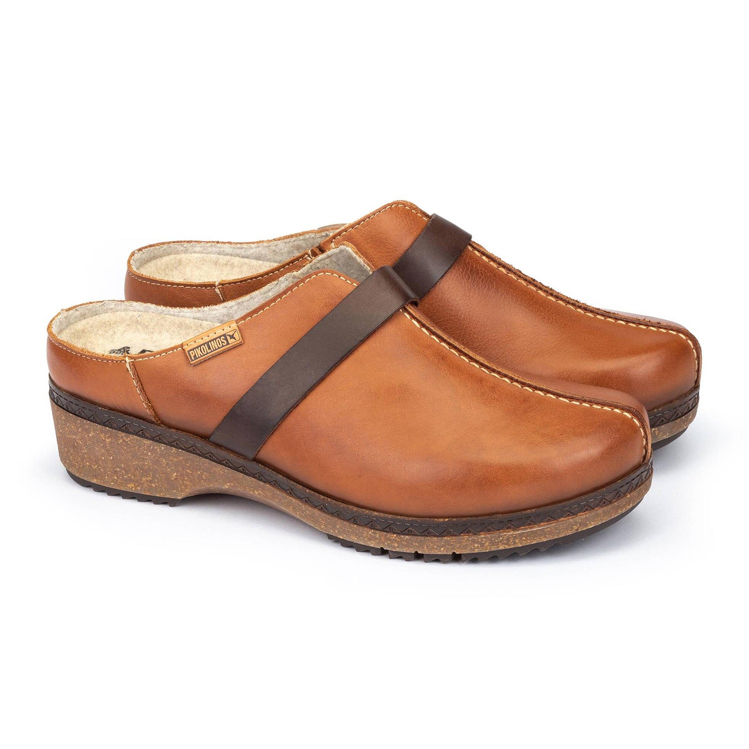 Pikolinos Granada W0W-3590C1 Clog (Women) - Brandy Leather Dress-Casual - Clogs & Mules - The Heel Shoe Fitters